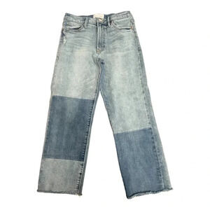 Dear John Frankie Straight Cropped Raw Hem High Rise Denim Jeans Size 27